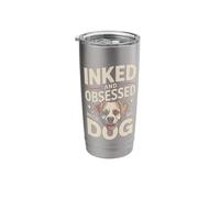 Inked and Obsessed with My Dog Tattoo Lover Stainless Steel Insulated Tumbler