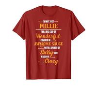 Inked Creation Millie Big Cup of Awesome Sassy Classy Crazy T-Shirt, Men, Cranberry Red, Small