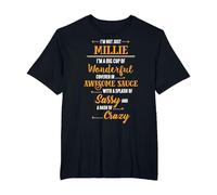 Inked Creation Millie Big Cup of Awesome Sassy Classy Crazy T-Shirt, Men's Big and Tall, Black, 4X Tall