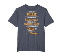 Inked Creation Millie Big Cup of Awesome Sassy Classy Crazy T-Shirt, Men's Big and Tall, Heather Blue, 3X Tall
