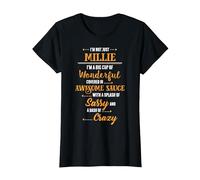 Inked Creation Millie Big Cup of Awesome Sassy Classy Crazy T-Shirt, Women, Black, Medium