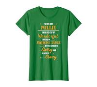 Inked Creation Millie Big Cup of Awesome Sassy Classy Crazy T-Shirt, Women, Kelly Green, Medium