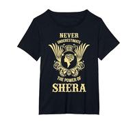 Inked Creation - Never Underestimate The Power of Shera T-Shirt, Women's Plus, Black, 4X
