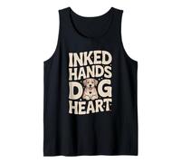 Inked Hands Dog Heart Tattoo Dog Lover Tank Top