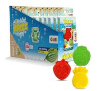 INKEE 10 Mini Packs Fruity, Set of 3 Bath Bombs for Kids with Shapes and Scents of Fruit, Strawberry, Apple and Pineapple, Fun Assured