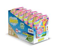 INKEE 6 Pack Bath Crumble Galupy Unicorn Bath Bombs for Kids: Cotton Candy Flavour, 4 Colours, 100g