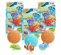 INKEE Aqua World Surprise Bath Bomb Bundle of 3 - Fun Bath Toys with Tropical Scent and Hidden Figure - Gentle Kids Bath Bombs for Sensitive Skin