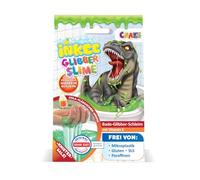 INKEE Bath Slime Dino - Neon Green bath additive with Cola Scent, Turns Water Into Slime, includes popping salts that explode on contact with water, holds 25 litres of water