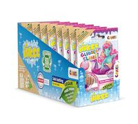 INKEE Bath Slime Galupy Mermaid 8 Pack - Neon Pink Bath Powder with Candyfloss Scent - Fun Bath Toy and Kids Bath Gift Set, Safe Bath Play for Children 3 Years and Up, 8 x 100 g