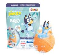 INKEE Bluey Surprise Bath Bomb with Stamp, Strawberry Ice Cream Scent, 100g