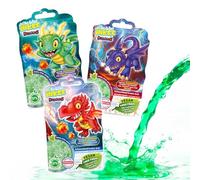 INKEE Bubble Bath Liquid Dragon Pack of 3 - Colour-Changing Kids Bubble Bath Sensitive Skin with Apple Slushy Scent, Green, 3X 40 g Bag