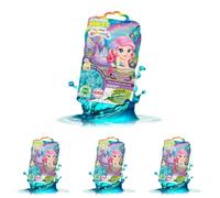INKEE Bubble Bath Liquid Rainbow Mermaid - Colour-Changing Kids Bubble Bath Sensitive Skin with Tropical Scent, Turquoise, 40 g Bag (Pack of 4)