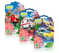 INKEE Bubble Bath Liquid Rescue Crew Pack of 3 - Colour-Changing Kids Bubble Bath Sensitive Skin with Watermelon Scent, Red, 3X 40 g Bag