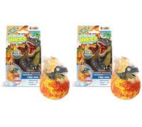 INKEE Children's Surprise Bath Bombs with Surprise Dinosaur Figure, Peach Tea Scented Bath Bombs with Avocado Oil, 1 of 6 Dino Designs (Pack of 2)