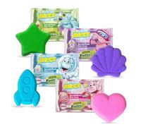 INKEE Fizzer Mix Bundle of 4 - Bath Bombs for Kids, Colour Changing Bath additive with Almond Oil, 4 Different, Fragrances and Shapes - 4X 20g