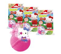 INKEE Hello Kitty 3-Pack Kids Bath Bombs: 3 Surprise Hello Kitty Figures, Watermelon & Jojoba Oil, 3 x 80g Bath Balls (Pink/Red)