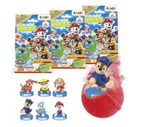 INKEE Paw Patrol Surprise Kids Bath Bombs - 3 Colourful 80g Bath Bombs for Children with Hidden Toy, Bath Additive with Almond Oil & Cola Scent, with Figures Collection