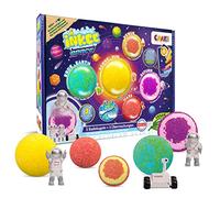 INKEE Space, Children's Bath Bombs Set, 5 Children's Planet Bath Bombs, Multicolored and Various Aromas