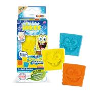INKEE Spongebob Bath Bombs Kids Mini Pack - 3-Pack Bath Bombs - Spongebob Squarepants Toy Surprise Collectible Figurines Included - with Fun Colours, Popcorn Scent & Almond Oil