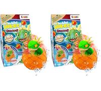 INKEE Surprise Bath Bomb Dragons - Bath Bombs for Kids with Dragon Collectible Figure Inside, fizzing bathbomb with Hidden Toy, Orange or Turquoise, 100 g Single Pack - Toy for 3 Year Old Plus