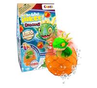 INKEE Surprise Bath Bomb Dragons - Bath Bombs for Kids with Dragon Collectible Figure Inside, fizzing bathbomb with Hidden Toy, Orange or Turquoise, 100 g Single Pack - Toy for 3 Year Old Plus