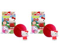 INKEE Surprise Bath Bomb Hello Kitty - Bath Bombs for Kids with Collectible Hello Kitty Figure, fizzing bathbomb with Hidden Toy, Pink or red, 80 g Single Pack - Toy for 3 Year Old Plus (Pack of 2)