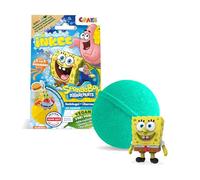 INKEE Surprise Bath Bomb Spongebob - Bath Bombs for Kids with Spongebob Figure, fizzing Bath Ball with Hidden Toy, Yellow/Teal, 80 g Single Pack - Toy for 3 Year Old Plus