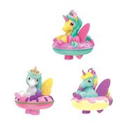INKEE Toys Magic Bath Galupy Unicorn Star Set of 3 - Swimming Toys for Toddlers with Colour-Changing Wings - Holly, Penny & Lily - Bath Toys for 3-Year-Olds