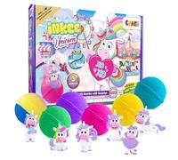 INKEE Unicorn Bath Bombs Gift Set for Kids - Box with 6 Colourful Bath Bombs Each with Surprise Unicorn Toy Inside - Fun Bubble Bath Fizzy Balls, Suitable Gift for Children Age 3+