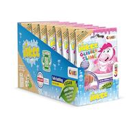 INKEE Unicorn Bath Slime 8 Pack - Bubble Gum Scented Pink Glitter Slime Powder with Vitamin E - Fun Bath Toy Set for Kids Ages 3+ - Creative Gift for Girls and Boys