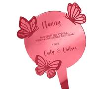 Inketch Butterfly Personalised Grave Ornament | Grave Plaques Personalised - Ornament for Grave | Graveside Ornaments | Personalised Grave Plaques | Personalised Memorial Gifts | Grave Marker
