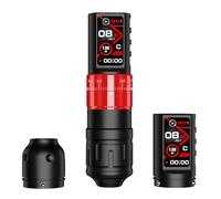 INKgrafiX® INKONE U1 Red Black Wireless Tattoo Pen 2x Battery Machine Adjustable Next Gen