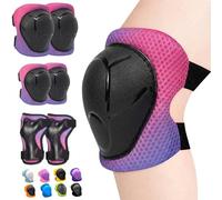 Inkidio Knee Pads for Kids Unicorn Protective Gear Set Knee Pads and Elbow Pads Set with Wrist Guard for Girls Boys Roller Skates Inline Skatings Scooter Cycling Bike Skateboard(Medium Colorful)