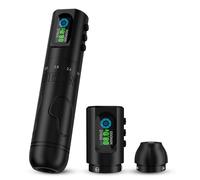 INKin Tattoo Gun, Tattoo Machine Wireless with 6 Adjustable Stroke Length 2.0-4.2mm and OLED Display, Rotary Tattoo Pen with 2 Replaceable 1600mAh Batteries for Professional Artists- INKflexo