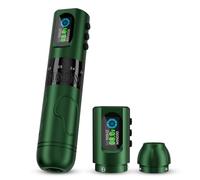 INKin Tattoo Gun, Tattoo Machine Wireless with 6 Adjustable Stroke Length 2.0-4.2mm and OLED Display, Rotary Tattoo Pen with 2 Replaceable 1600mAh Batteries for Professional Artists- INKflexo