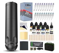 INKin Tattoo Kit, Wireless Tattoo Gun Kit for Beginners with Ink with 3.5mm Stroke Length and OLED Display, Ultra One Tattoo Machine Kit with 1600mAh Battery and 40PCS Cartridge Needles for Artists