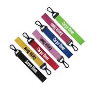 inking house Carpe diem Key Chain Keyring Luggage Tag Zipper Pull Bag Ring Key seize the day (YELLOW)
