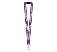 inking house Hidden Disability printed Lanyard - neck strap, ID HOLDER Safety UK Stock Disabilities exempt (PURPLE)