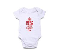 inking house Keep calm and carry on Print New Born, 3-6, 6-9 Months Baby Grow BodySuit Gift (6-9 MONTHS)