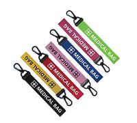 inking house Medical Bag Key Chain Keyring Luggage Tag Zipper Pull Bag Ring Medicine tag (BLACK)