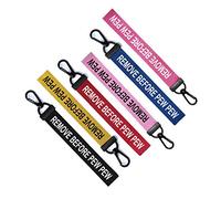 inking house Remove Before Pew Pew Key Chain Key ring Luggage Tag Zipper Pull (RED)