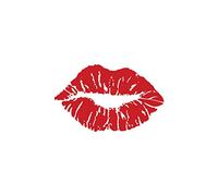 inking house Set of 2 X Lips Iron on Screen print Fabric Applique machine washable transfer kiss