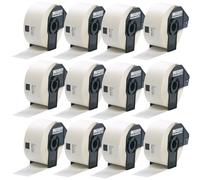 Inkjello 12 Compatible DK-11208 Labels 38mm x 90mm Black on White-Replacement for Brother QL Label Printers QL-700 QL-800 QL-1100 QL-820NWB QL-570 QL-1050 QL-1050N QL-1060N QL-1060N QL-580N (12-Pack)