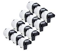 Inkjello 12 Label Roll Replacement For Brother DK11202 Compatible With Brother QL-1050 QL-1050N QL-1060N QL-1100 QL-1100C QL-500 QL-500A QL-500W QL-550 QL-560VP Black on White 62mm x 100mm