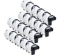 Inkjello 20 Label Roll Replacement For Brother DK11202 Compatible With Brother QL-1050 QL-1050N QL-1060N QL-1100 QL-1100C QL-500 QL-500A QL-500W QL-550 QL-560VP Black on White 62mm x 100mm