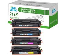 Inkjello 219X Toner Cartridge For Printer, Compatible With HP Colour LaserJet Pro 3202dn 3202dng 3202dw MFP 3302fdn MFP 3302fdng MFP 3302fdw MFP 3302fdwg MFP 3302sdw WITH CHIP (B/C/M/Y, 4-Pack)