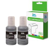 Inkjello 32XL Ink Bottle For Printer, Compatible With HP 5105 555 7005 7006 7305 7306 7605 7606 500 550 555 559 570 600 650 655 450 455 457 Black (2-Pack)