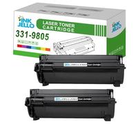 Inkjello 331-9805 Toner Cartridge Replacement For DELL2360 Compatible with Dell B2360d B2360dn B3460dn B3465dnf Printers Black (2-Pack)