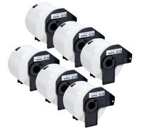 Inkjello 6 Label Roll Replacement For Brother DK11202 Compatible With Brother QL-1050 QL-1050N QL-1060N QL-1100 QL-1100C QL-500 QL-500A QL-500W QL-550 QL-560VP Black on White 62mm x 100mm