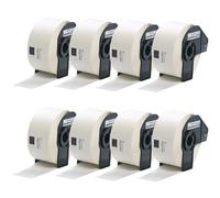 Inkjello 8 Compatible DK-11208 Labels 38mm x 90mm Black on White - Replacement for Brother QL Label Printers QL-700 QL-800 QL-1100 QL-820NWB QL-570 QL-1050 QL-1050N QL-1060N QL-1060N QL-580N (8-Pack)